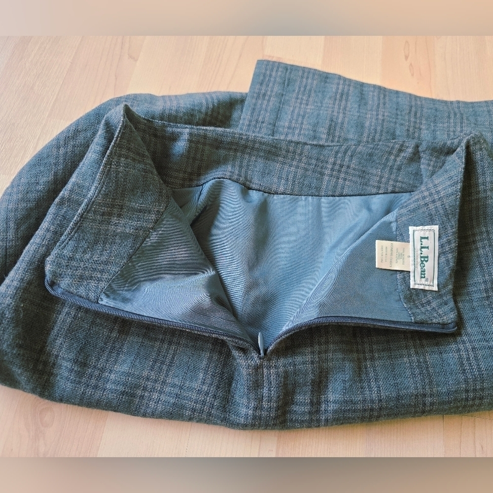 L.L.Bean Worsted Wool Skirt Size 6 - Picture 6 of 12